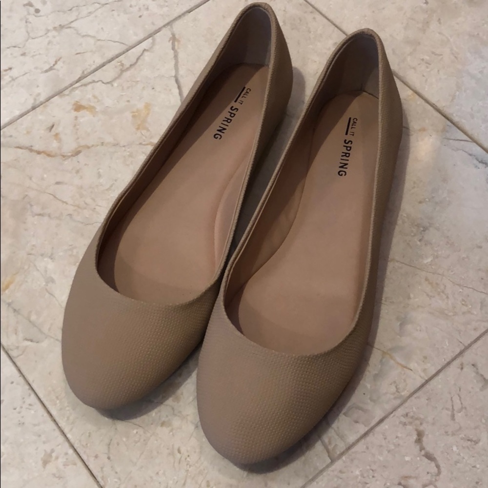 Beige Ballerina Flats